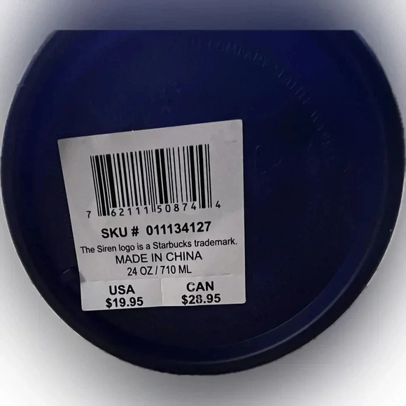 Watermelon Pink Blue Ombré with green straw Starbucks Venti Tumbler New with Tag - Picture 5 of 7